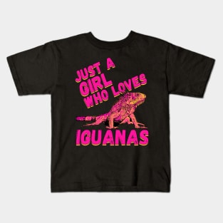 Just A Girl Who Loves Iguanas Gift design Kids T-Shirt